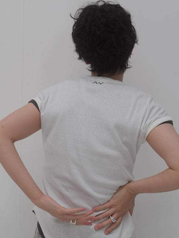 SHORT SLEEVE RIB TEE / Y241-81020-5